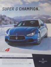 Pubblicità Ritaglio Italian 2015 MACCHINA AUTO MASERATI GHIBLI SUPER G