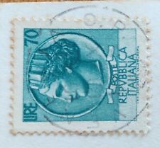 Francobollo siracusana da 70 lire  Con Timbro Giornata Del Francobollo