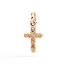 Ciondolo Dodo Croce Oro Rosa e