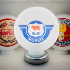 Morris Minor Morris Mini Gas Pump Globe with Chrome LED Lamp Base