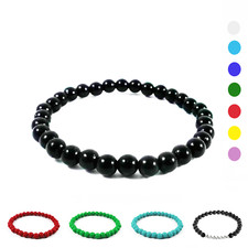 Bracciale perle nero - nero, uomo