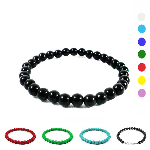 Bracciale perle nero - perle, uomo