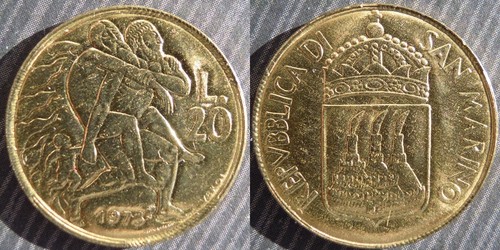 San marino 20 lire - san, #