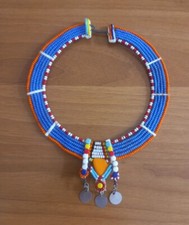 Vintage Collana Tribale Stile Masai Africa Perline