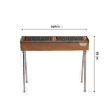 Barbecue a carbone in acciaio