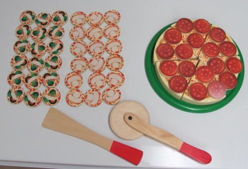 Set pizza party legno - set,