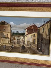 Quadro Olio Milano Porta Nuova