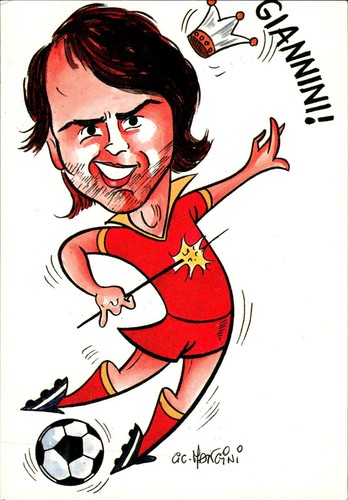 Cartolina caricatura calcio - caricatura,