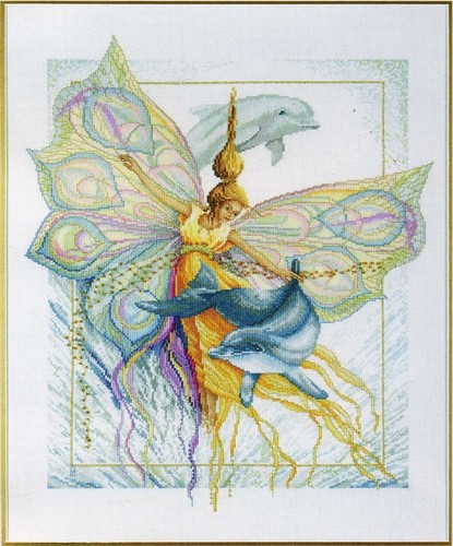 Dolphins fairy butterfly lady - fairy,