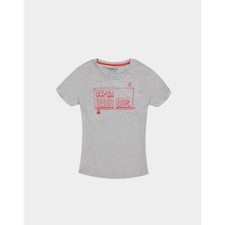 DIFUZED T-Shirt Super Mario Bros da Donna Maglietta Grigio Melange Taglia L