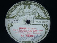 OPERA 78 rpm RECORD Fonotipia
