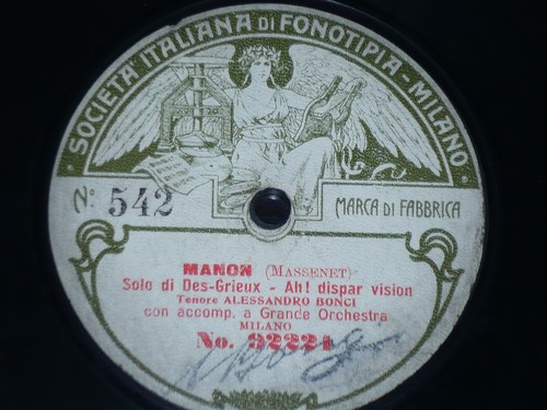 Opera rpm record fonotipia - 78,