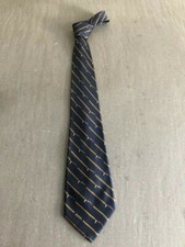 Gucci original vintage cravatta seta blu oro /man's tie