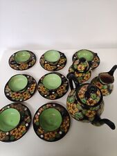 Servizio da tè ceramica maiolica decó fiorentino Ernesto Conti da 8 persone.