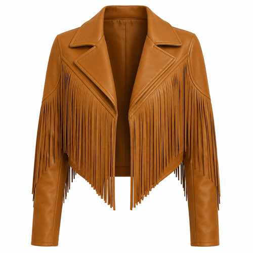Giacca donna pelle - , frange