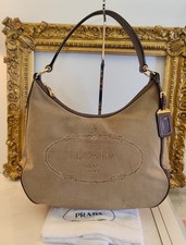 PRADA BORSA HOBO LOGO JACQUARD