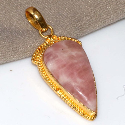 Ciondolo placcato oro - , kunzite