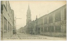 93.MONTREUIL.n° 20147.RUE Arsene Chereau E Eglise Sant'Andre.manufacture Pia