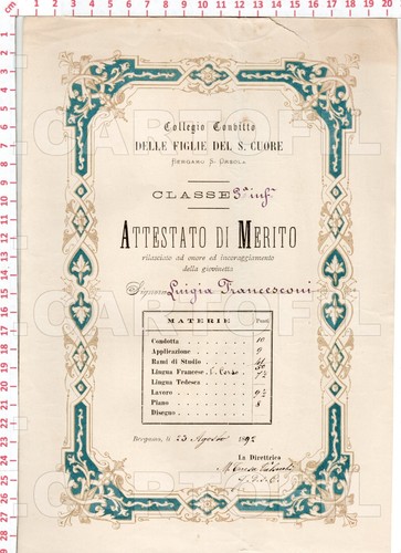 C9207 attestato pagella scuola - pagella,