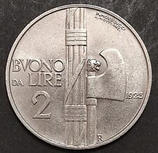 2 LIRE BUONO FASCIO 1923 1924 1925 1926 1927 BB SPL FDC REGNO SCEGLI ANNO