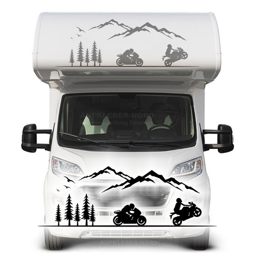 Adesivo moto biker paesaggio - adesivo,