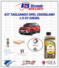 KIT TAGLIANDO OPEL CROSSLAND  2018   1.5 DIESEL , 4 FILTRI + 4LT TOTAL  0W30