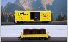 MANTUA DUE CARRI MERCI RAILBOX 734-231 UP WATER CAR 723003 H0 HO