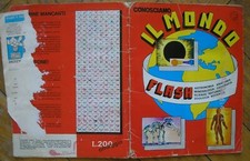 ALBUM CONOSCIAMO IL MONDO LAMPO FLASH COMPLETO - 9 FIGURINE OTTIMO DA RECUPERO