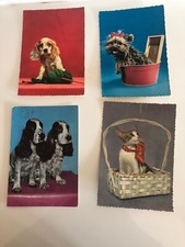 LOTTO VINTAGE DI 7 CARTOLINE DEGLI ANNI '60-viaggiate di cani e gatti