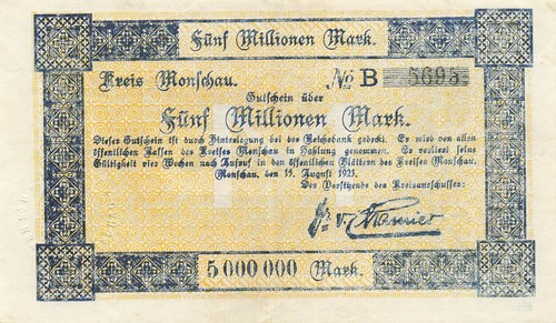 Monschau circolo 5 milioni - -,