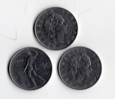 3 monete lire 50