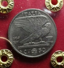 Regno D'Italia VEIII 50 Centesimi 1936 Impero R periziata Cavaliere QSPL