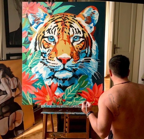 Tigre della malesia quadro - tigre,