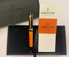 new! DELTA DOLCE VITA Original MIDSIZE sfera NERO-ARANCIO placcato ORO