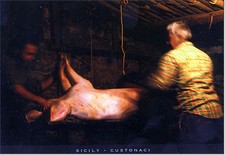 CARTOLINA SICILIA POSTCARD SICILY CUSTONACI  PRESEPIO PRESEPE VIVENTE