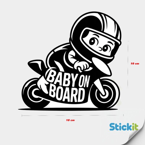 Adesivo baby board moto - adesivo,