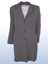 Eleonora Amadei Giacca Blazer Lunga Donna Grigio Made In Italy Taglia 46 Xl