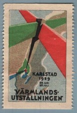 ES0736 Francobollo poster: Svezia - Varmlands Ustallningen - Karlstad 1929