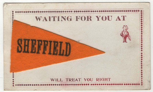 Sheffield cartolina epoca - sheffield, d'epoca