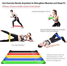 5 FASCE ELASTICHE ELASTICI FITNESS BANDE per allenamento Ginnastica yoga pilates