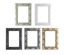 Cornice portafoto decorata stile cuscino antico oro, argento, nero