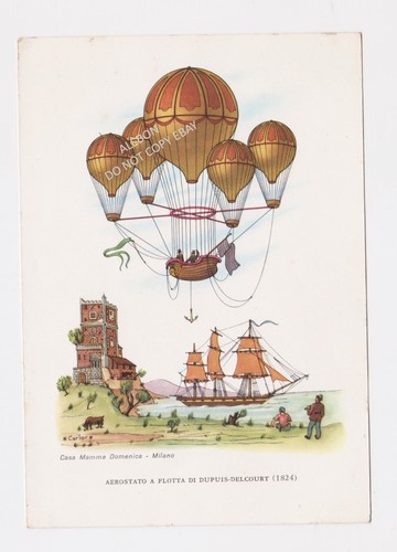 Cartolina aerostato - cartolina,