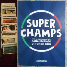 180 FIGURINE ESSELUNGA SUPER CHAMP STICKER +LIBRO PARAOLIMPIADI TOKIO 2020