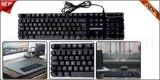 TASTIERA NERA CON FILO USB