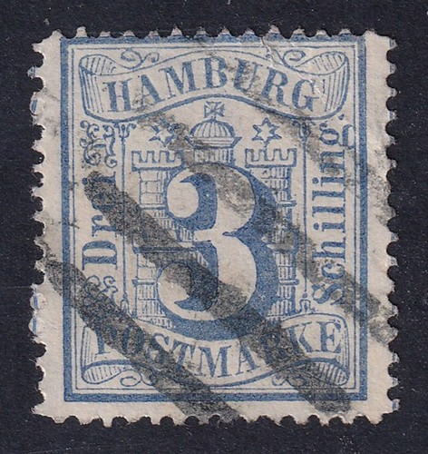 Amburgo 1864 numero - numero, 3s