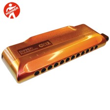 Hohner CX-12 "JAZZ" Chiave di C Armonica Cromatica Finitura Rosso a Oro 7545J-C