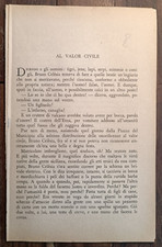 AL VALOR CIVILE-NOVELLA tratta DA UN LIBRO DEL 1940 di L. PIRANDELLO-12900/8