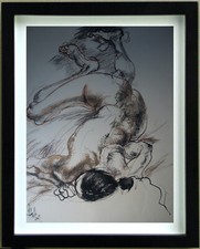 Disegno Guazzo Nudo Femminile Firmato Miguel Alcala (A)