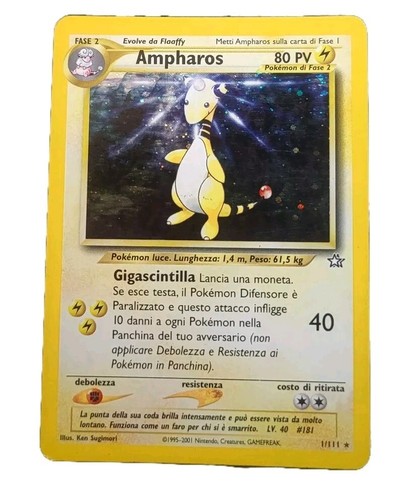 Carta pokemon ampharos - carta,