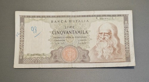 50000 lire leonardo - 50000,